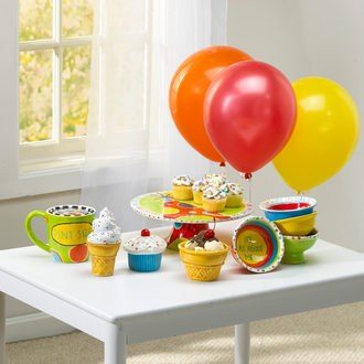 Painted cupcake pottery